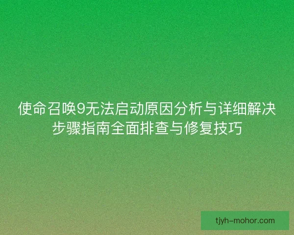 使命召唤9无法启动原因分析与详细解决步骤指南全面排查与修复技巧