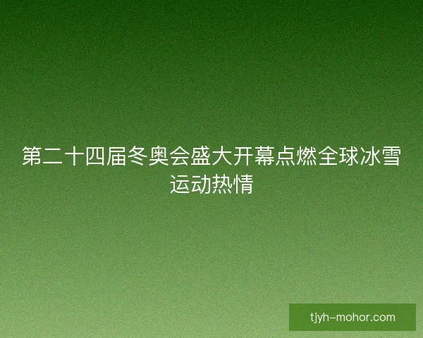 第二十四届冬奥会盛大开幕点燃全球冰雪运动热情